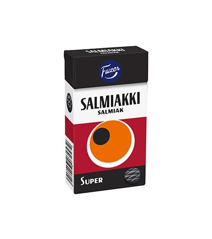 Fazer Super Salmiakki 38 g – extra stark finsk saltlakrits