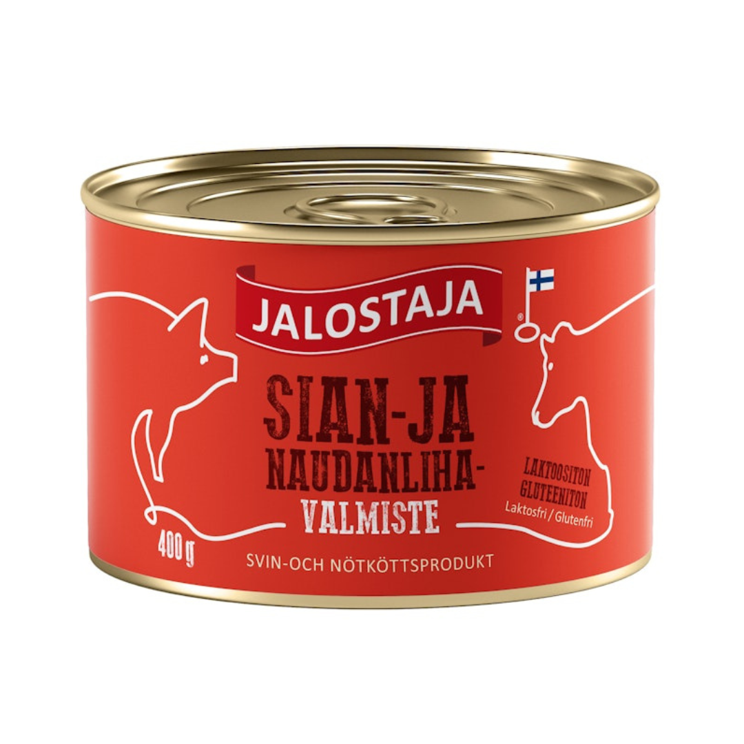 Jalostaja Sian- ja naudanlihavalmiste 400g -punainen