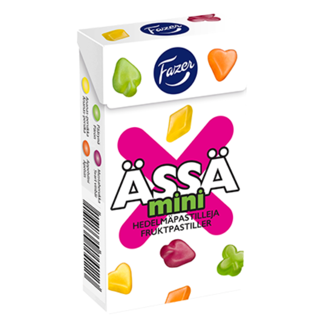 Fazer Ässä Mini Fruktpastiller 40g – finska fruktpastiller i miniformat