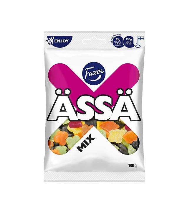 Ässä mix frukt-lakrits - vit 180g