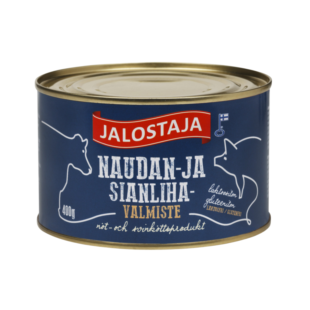 Jalostaja Nöt- och svinköttsprodukt 400g -blå