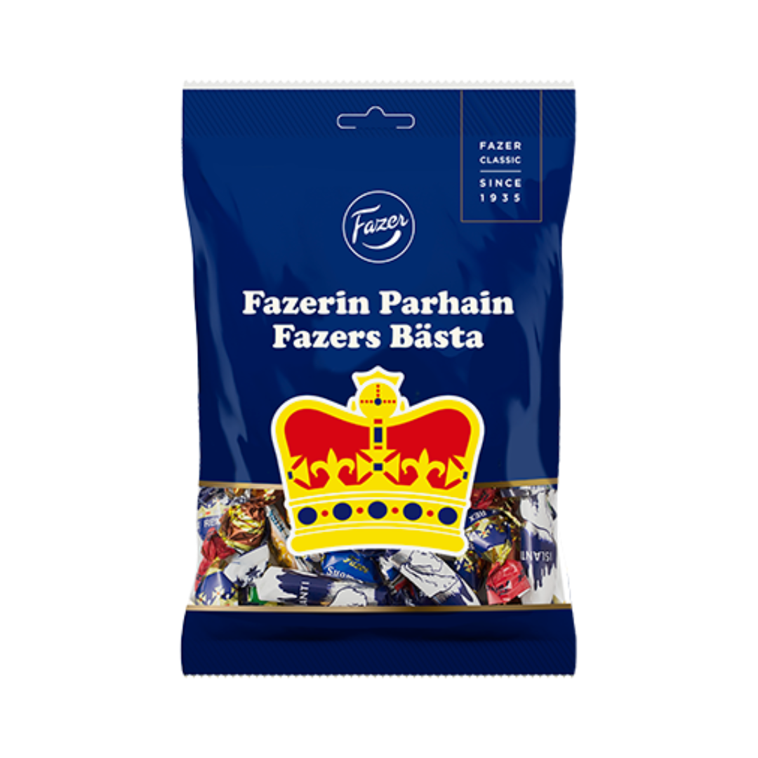 Fazerin Parhain 220g – finsk blandpåse med karameller och marmelad