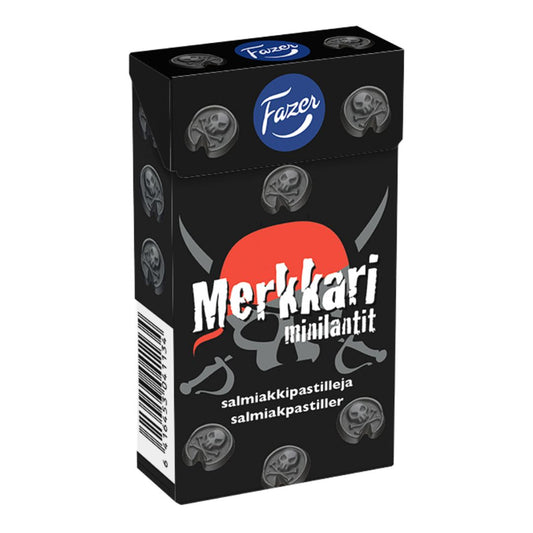 Fazer Merkkari minilantit salmiak pastiller 38g