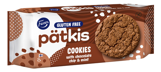 Fazer Pätkis Cookies 175 g – havrekex med mintchoklad
